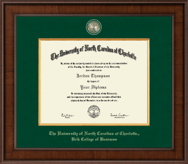 The University of North Carolina at Charlotte diploma frame - Presidential Masterpiece Diploma Frame in Madison
