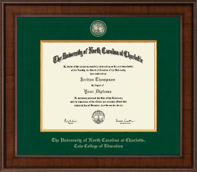 The University of North Carolina at Charlotte diploma frame - Presidential Masterpiece Diploma Frame in Madison