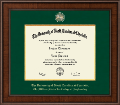 The University of North Carolina at Charlotte diploma frame - Presidential Masterpiece Diploma Frame in Madison