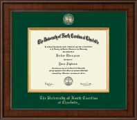 The University of North Carolina at Charlotte Presidential Masterpiece Diploma Frame in Madison