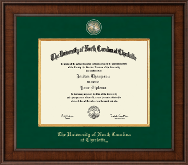 The University of North Carolina at Charlotte diploma frame - Presidential Masterpiece Diploma Frame in Madison