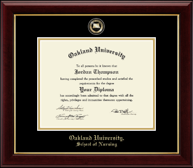 Oakland University diploma frame - Masterpiece Medallion Diploma Frame in Gallery