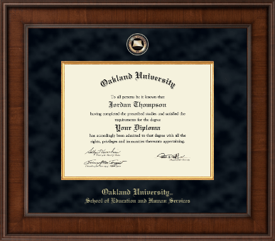 Oakland University diploma frame - Presidential Masterpiece Diploma Frame in Madison