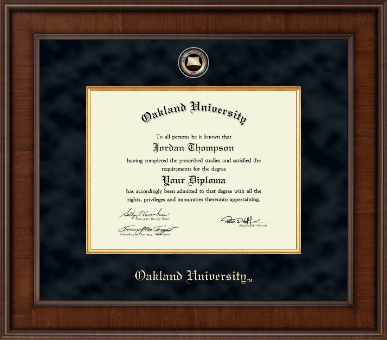 Oakland University diploma frame - Presidential Masterpiece Diploma Frame in Madison