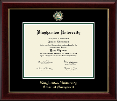 Binghamton University diploma frame - Masterpiece Medallion Diploma Frame in Gallery