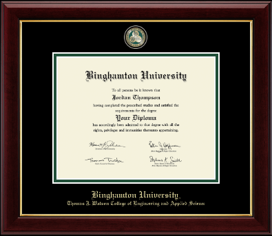 Binghamton University diploma frame - Masterpiece Medallion Diploma Frame in Gallery