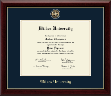 Wilkes University diploma frame - Masterpiece Medallion Diploma Frame in Gallery