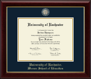 University of Rochester diploma frame - Masterpiece Medallion Diploma Frame in Gallery