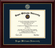 Roger Williams University diploma frame - Masterpiece Medallion Diploma Frame in Gallery