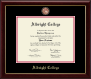 Albright College Masterpiece Medallion Diploma Frame in Gallery