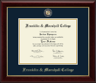 Franklin & Marshall College diploma frame - Masterpiece Medallion Diploma Frame in Gallery