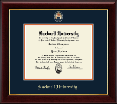 Bucknell University diploma frame - Masterpiece Medallion Diploma Frame in Gallery