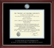 Columbia University Pewter Masterpiece Medallion Diploma Frame in Kensington Silver