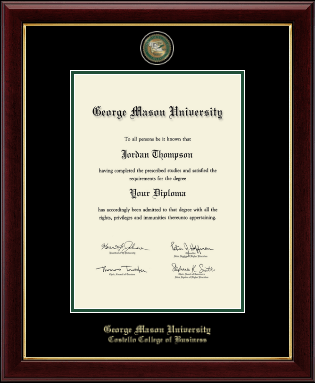 George Mason University diploma frame - Masterpiece Medallion Diploma Frame in Gallery
