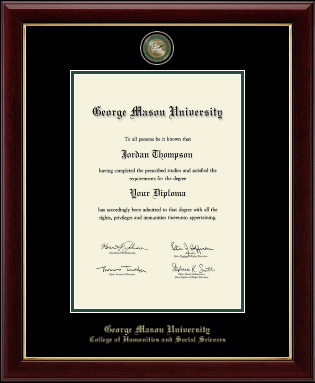 George Mason University diploma frame - Masterpiece Medallion Diploma Frame in Gallery