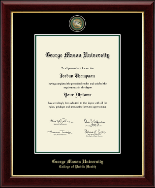 George Mason University diploma frame - Masterpiece Medallion Diploma Frame in Gallery