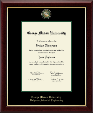 George Mason University diploma frame - Masterpiece Medallion Diploma Frame in Gallery