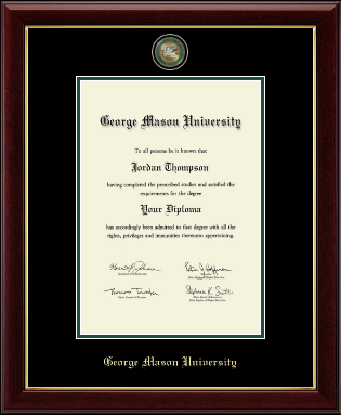 George Mason University diploma frame - Masterpiece Medallion Diploma Frame in Gallery