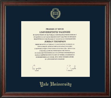 Yale University diploma frame - Gold Embossed Diploma Frame in Studio