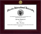 Florida International University Century Gold Engraved Diploma Frame in Cordova