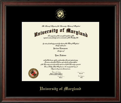 University of Maryland, College Park diploma frame - Gold Embossed Diploma Frame in Studio