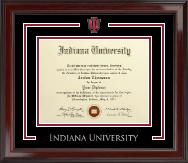 Indiana University - Purdue University Spirit Medallion Diploma Frame in Encore