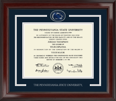 Pennsylvania State University diploma frame - Nittany Lion Diploma Frame in Encore