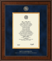 Rice University Presidential Masterpiece Diploma Frame in Madison