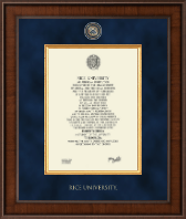 Rice University Presidential Masterpiece Diploma Frame in Madison
