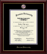 Furman University diploma frame - Masterpiece Medallion Diploma Frame in Gallery