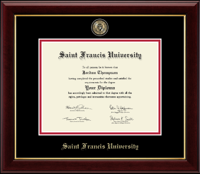 Saint Francis University diploma frame - Masterpiece Medallion Diploma Frame in Gallery