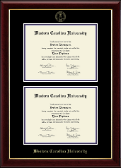 Western Carolina University Double Document Diploma Frame in Gallery