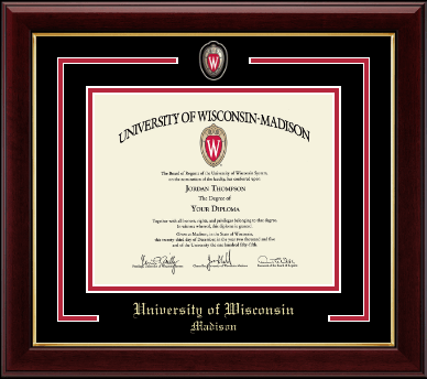 University of Wisconsin Madison diploma frame - Spirit Shield Curriculum Edition Diploma Frame in Gallery