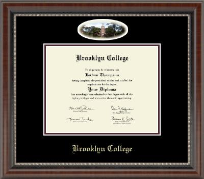 Brooklyn College diploma frame - Campus Cameo Diploma Frame in Chateau