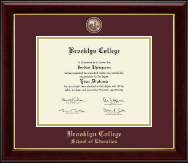 Brooklyn College Masterpiece Medallion Diploma Frame in Gallery