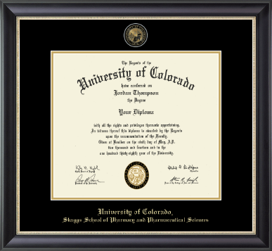 University of Colorado diploma frame - Masterpiece Medallion Diploma Frame in Noir