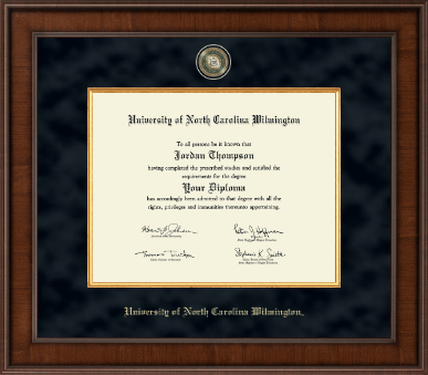 University of North Carolina Wilmington diploma frame - Presidential Masterpiece Diploma Frame in Madison