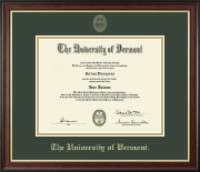 The University of Vermont Gold Embossed Diploma Frame in Studio Gold