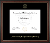 American Mathematical Society Gold Embossed Certificate Frame in Studio Gold