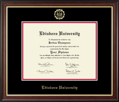 Edinboro University diploma frame - Gold Embossed Diploma Frame in Studio Gold
