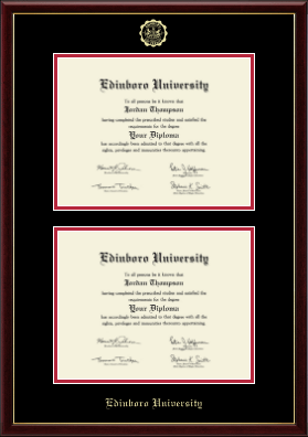 Edinboro University diploma frame - Double Document Diploma Frame in Galleria
