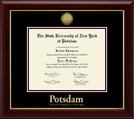 State University of New York at Potsdam diploma frame - Gold Engraved Medallion Diploma Frame in Gallery