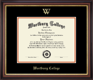 Wartburg College diploma frame - Gold Embossed Diploma Frame in Regency Gold