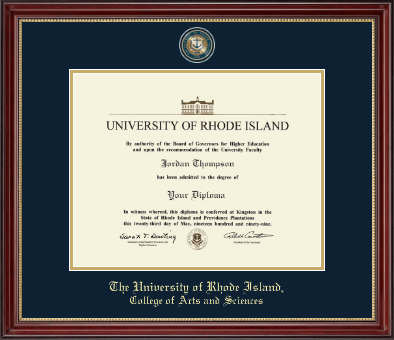 The University of Rhode Island diploma frame - Masterpiece Medallion Diploma Frame in Kensington Gold