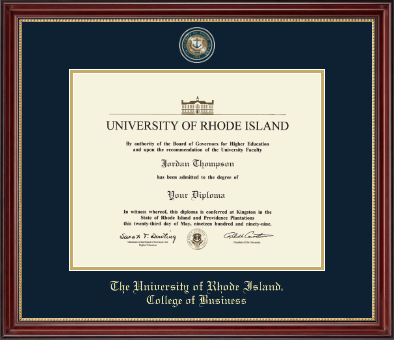 The University of Rhode Island diploma frame - Masterpiece Medallion Diploma Frame in Kensington Gold