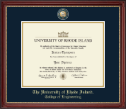 The University of Rhode Island diploma frame - Masterpiece Medallion Diploma Frame in Kensington Gold