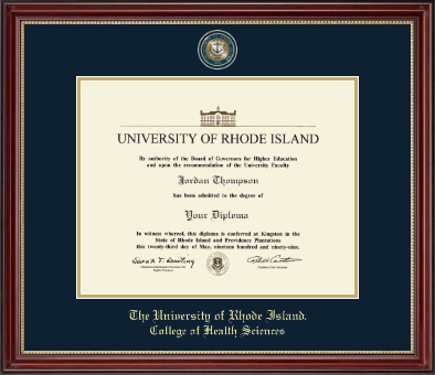 The University of Rhode Island diploma frame - Masterpiece Medallion Diploma Frame in Kensington Gold