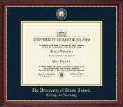 The University of Rhode Island diploma frame - Masterpiece Medallion Diploma Frame in Kensington Gold
