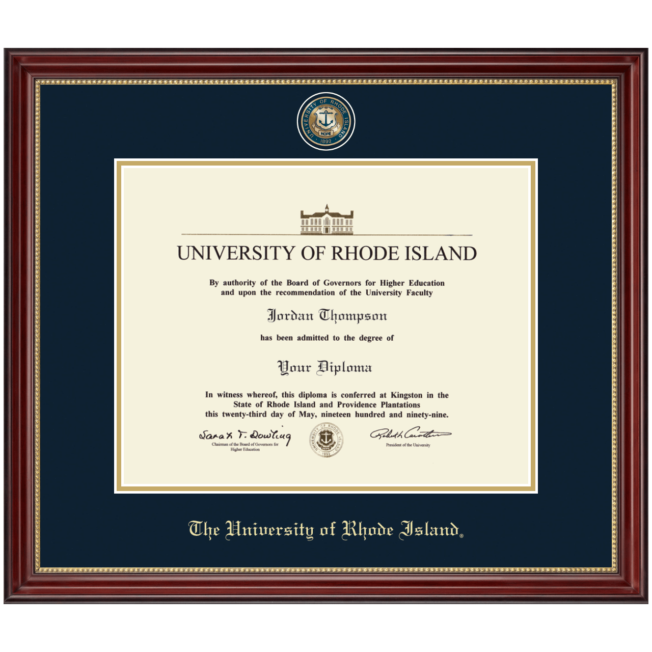 Masterpiece Medallion Diploma Frame in Kensington Gold The University