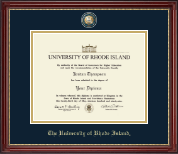The University of Rhode Island Masterpiece Medallion Diploma Frame in Kensington Gold